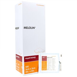 Smith & Nephew Melolin absorberend wondkompres 5x5cm Per 100 stuks