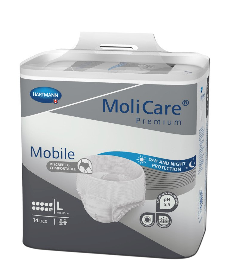 MoliCare® Pull up Premium Mobile 10 drops - incontinentiebroekjes - 14 stuks, foto 2 van 5
