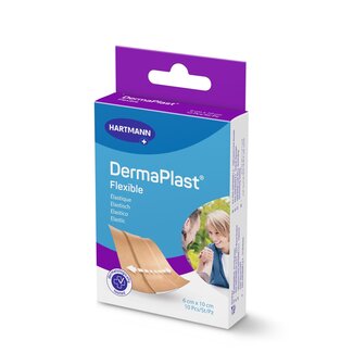 Hartmann Dermaplast Flexibel Pleister – 6 cm x 10 cm (10 stuks)