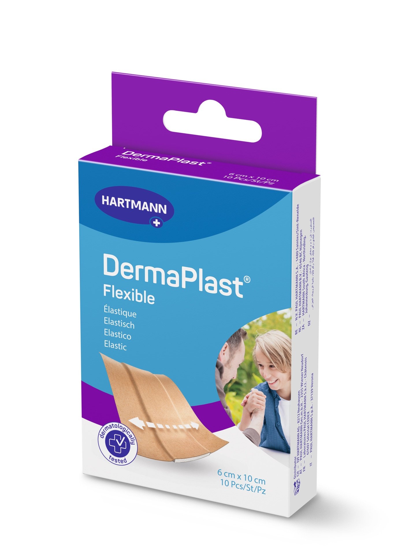 Hartmann Dermaplast Flexibel Pleister – 6 cm x 10 cm (10 stuks)