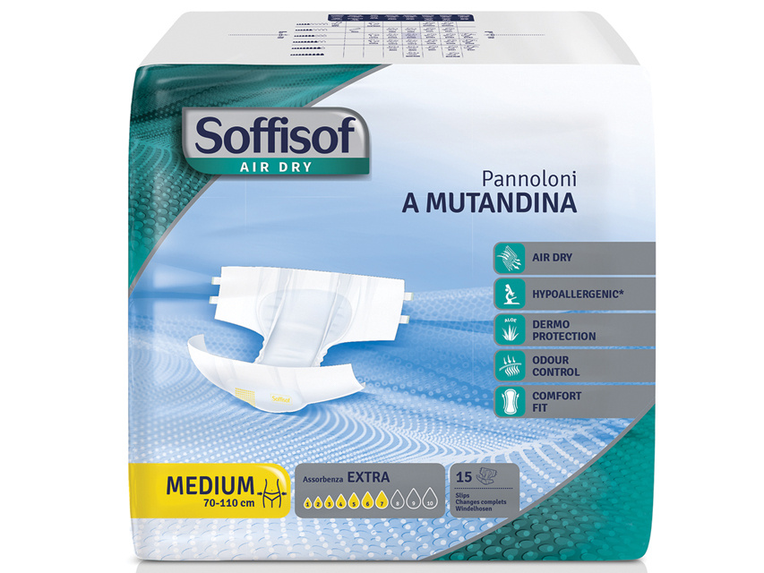 Soffisof Incontinentieluiers Volwassenen - Medium - 7 drops - 15 Stuks - Soffisof Classic, foto 3 van 3