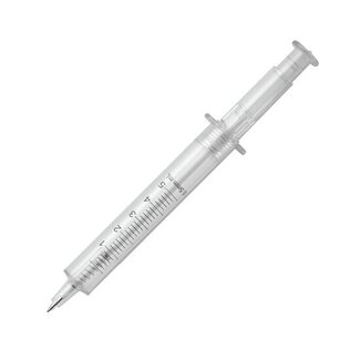 Injectiespuit schrijfpen transparant