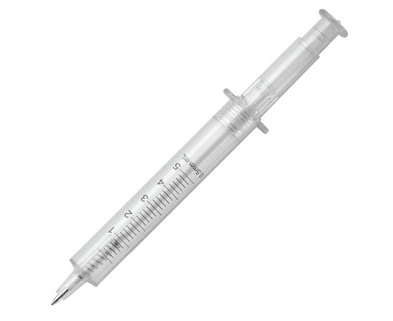 Injectiespuit schrijfpen transparant