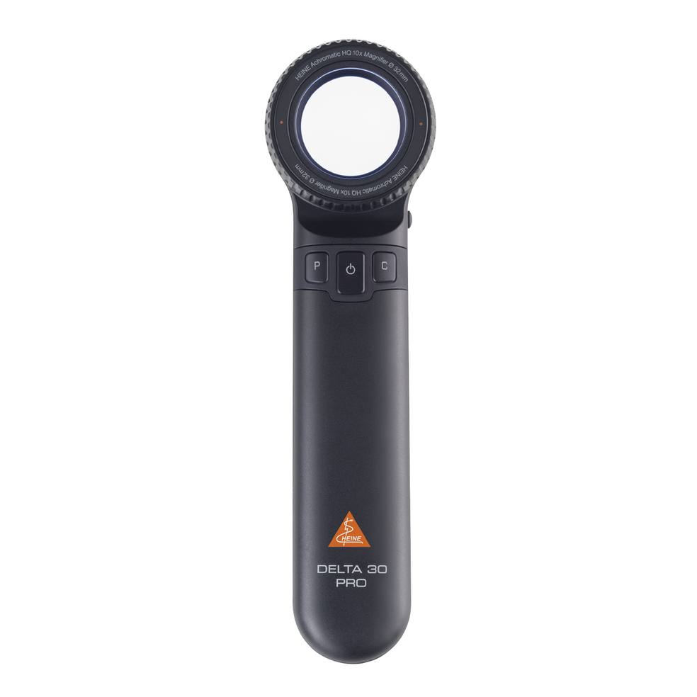 Heine DELTA 30 PRO Dermatoscoop - Standaard set - Geavanceerde Technologie met 10x Vergroting, Polarisatietechnologie en LED HQ Verlichting