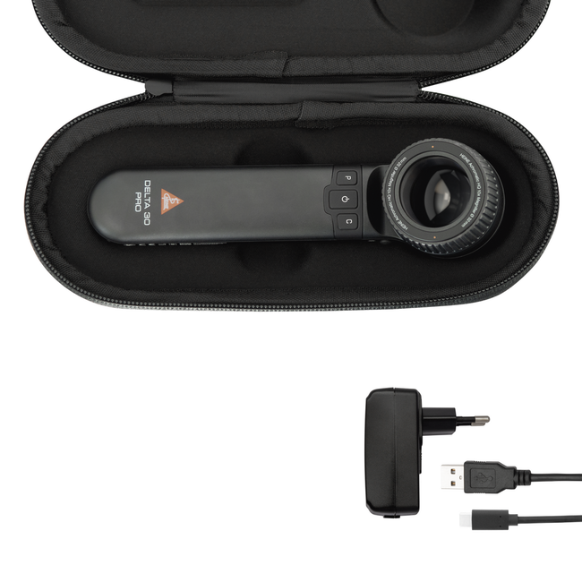 Heine DELTA 30 PRO Dermatoscoop - Standaard set - Geavanceerde Technologie met 10x Vergroting, Polarisatietechnologie en LED HQ Verlichting