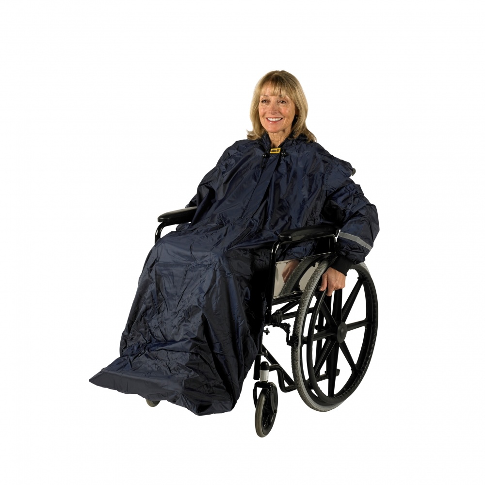 Splash Rolstoel Regenjas met mouwen - Wheelymac - poncho met capuchon