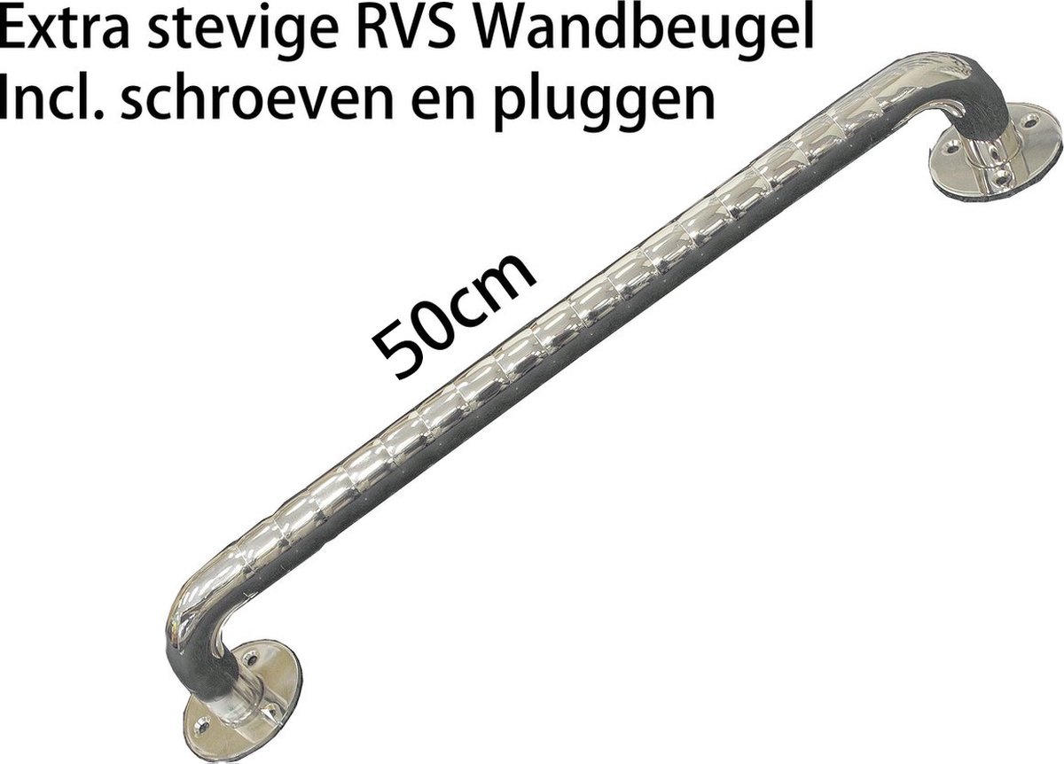 Wandbeugel/handgreep badkamer RVS – diverse formaten, foto 3 van 5