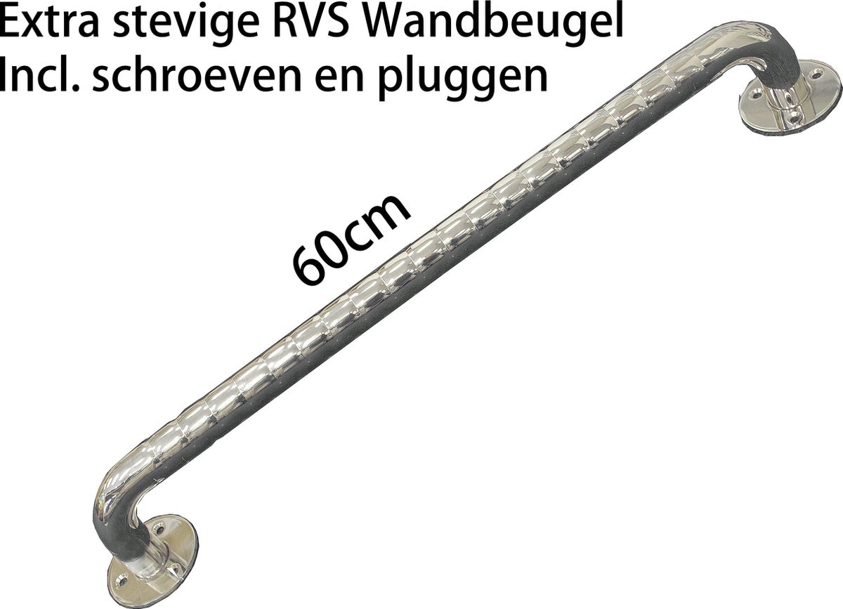 Wandbeugel/handgreep badkamer RVS – diverse formaten