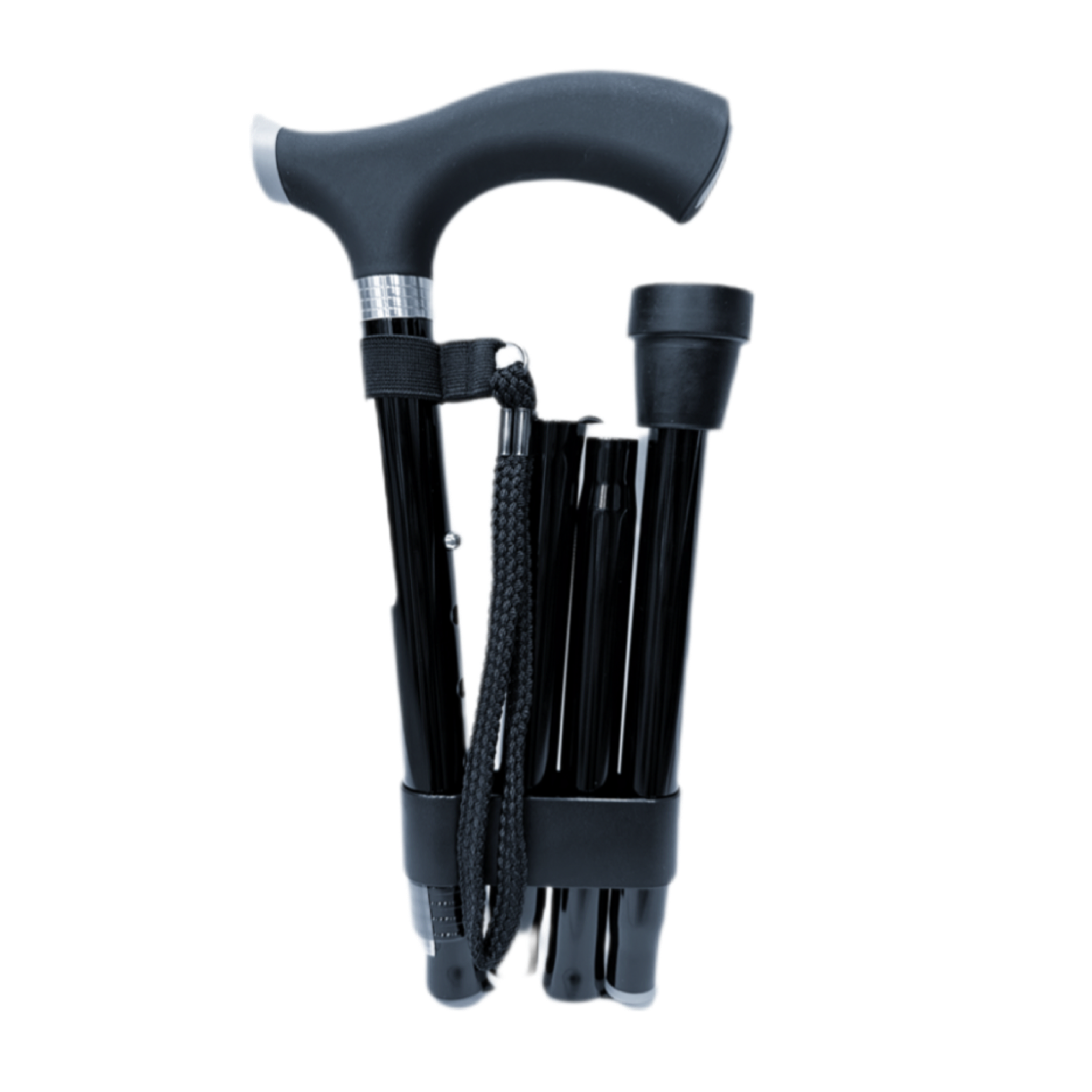 Opvouwbare wandelstok met silicone comfort handvat, foto 3 van 3