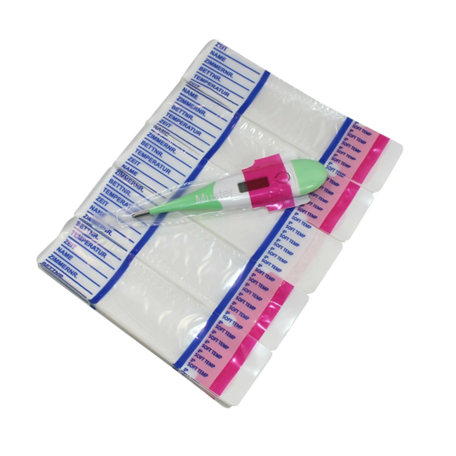 Softtemp Disposable hoesjes voor digitale thermometer, zonder glijmiddel. 100st.