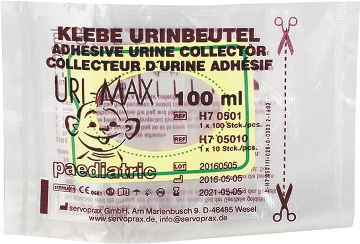 Uri-Max Urine opvangzak voor baby's/ kleine kinderen Steriel 10 st., foto 3 van 3