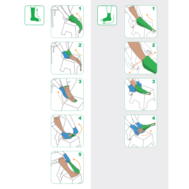 Arion Sim Slide aan- en uittrekhulp elastische kousen open teen