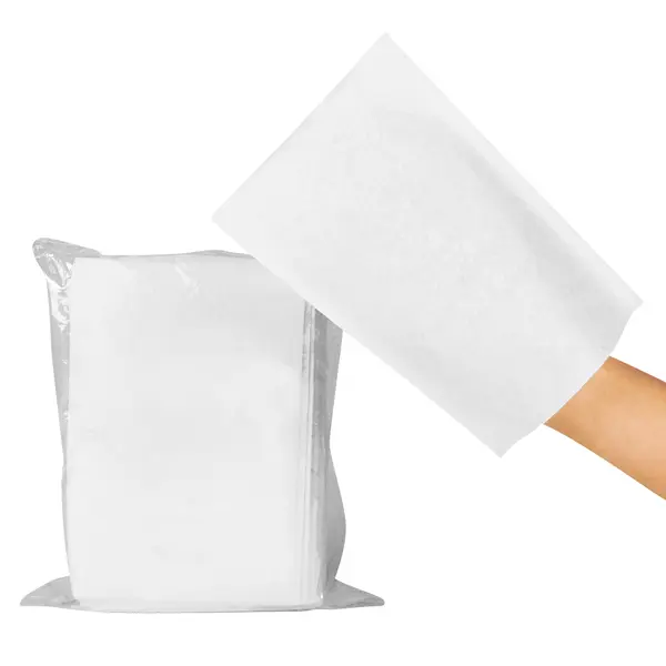 Disposable witte molton washandjes - 50 stuks