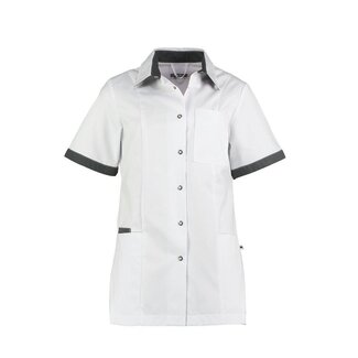 Haen Zorgkleding Fijke - Wit/Charcoal - Zorgjasje