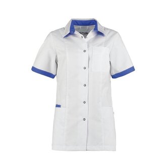 Haen Zorgkleding Fijke - Wit/Royal Blue - Zorgjasje