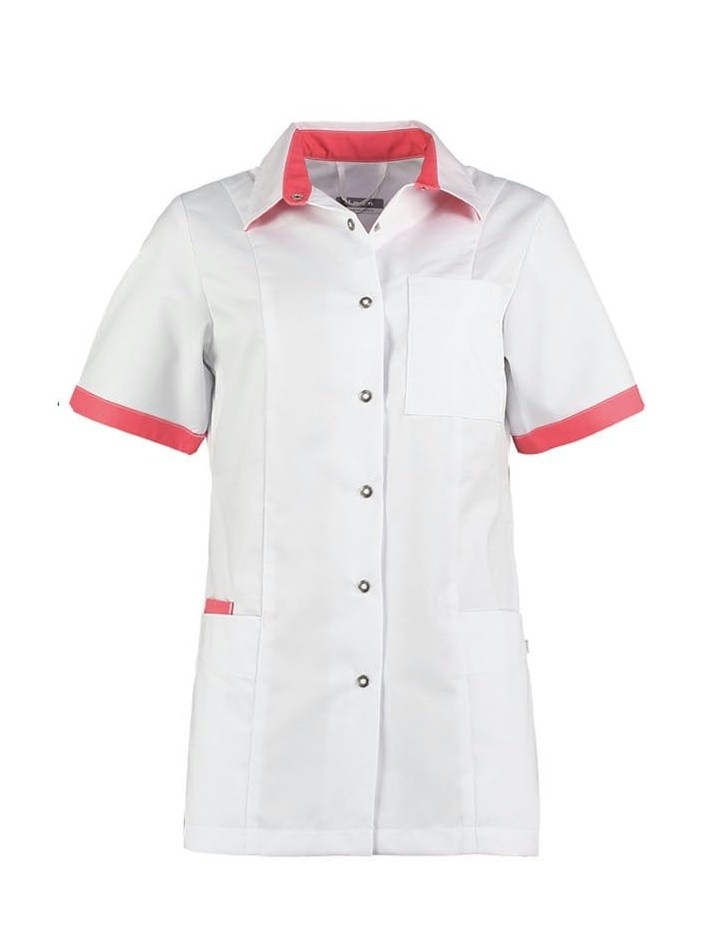 Haen Zorgkleding Fijke - Wit/Orient Pink - Dames Zorgjasje