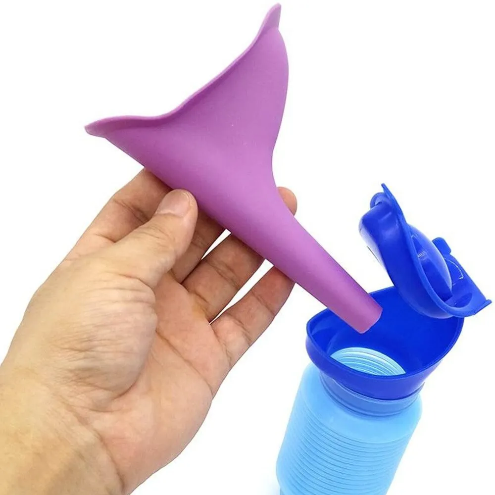 Compacte reis urinaal uitvouwbaar - blauw - 750ml, foto 3 van 4