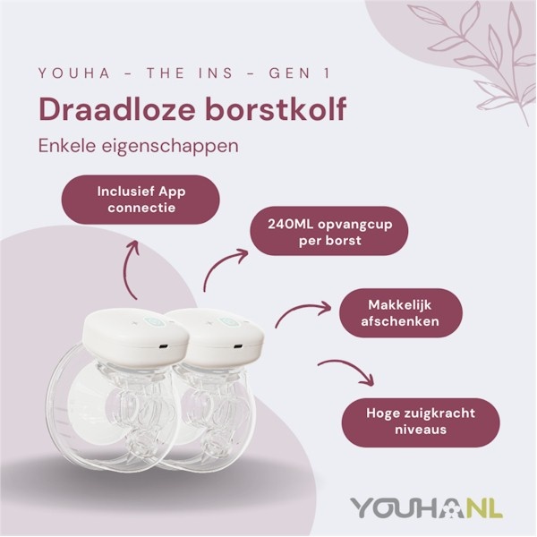 Youha The Ins Gen 1 Handsfree borstkolf die in de beha past- Dubbelzijdig Verzekering, foto 4 van 6