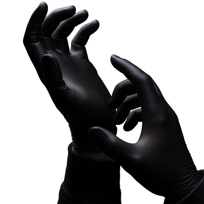 Nature Gloves  Nitril Handschoenen Zwart Doos 100 stuks
