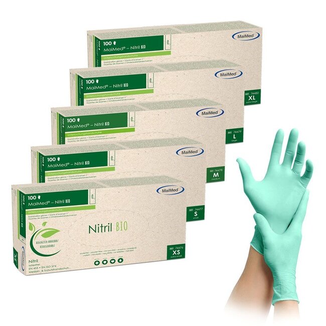 MaiMed Nitril Bio U handschoenen - Volledig biologisch afbreekbaar!