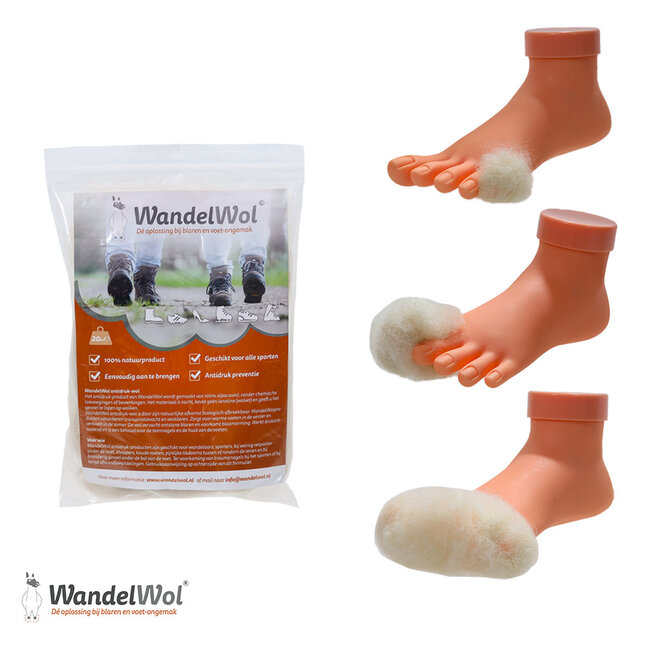 WandelWol antidruk-wol 20 gram lanoline-vrij - OP=OP
