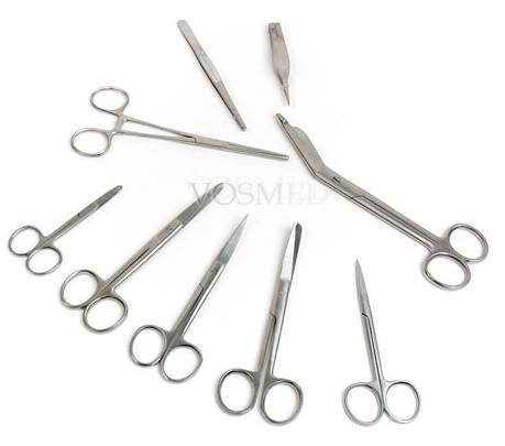 Instrumentenset voor kleine chirurgische ingrepen