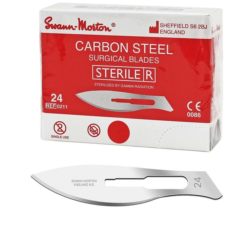 Swann Morton Swann Morton Scalpelmesjes steriel No:24