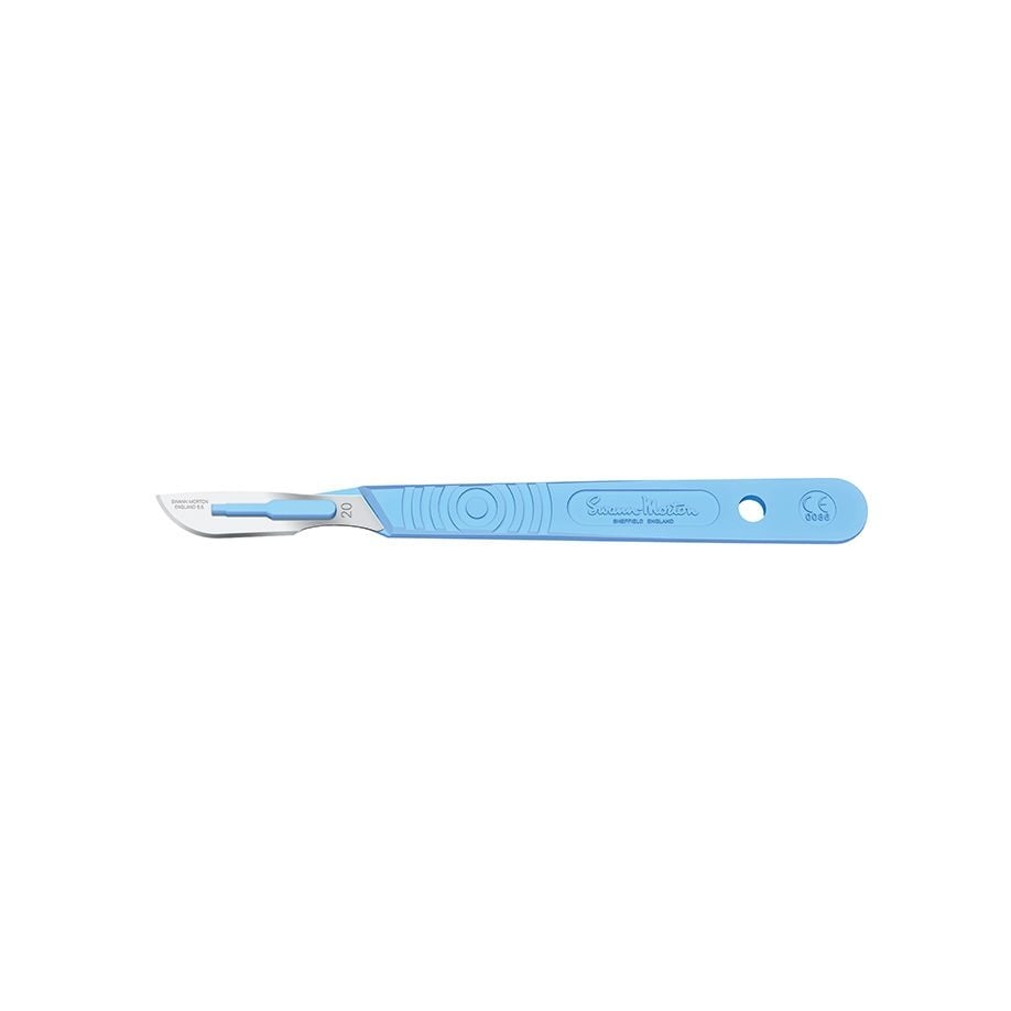 Swann Morton Scalpels No:20 met heft Steriel 10st.