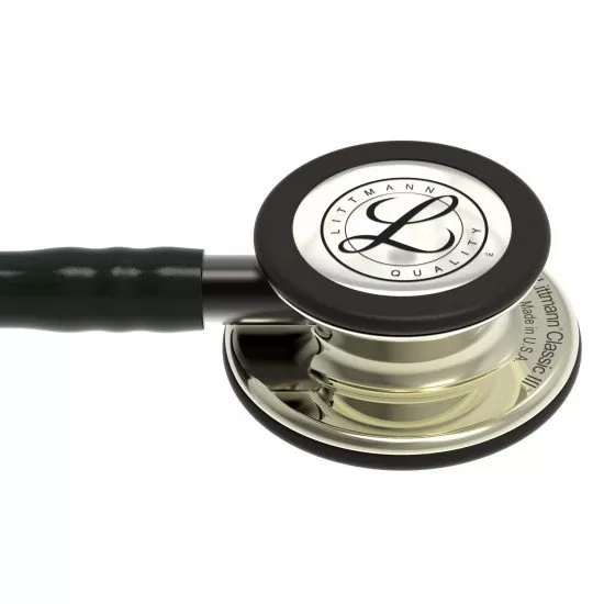 Littmann® Classic 3 Stethoscoop - Zwart Champagne borstuk en Smoke beugel - 5861, foto 2 van 5