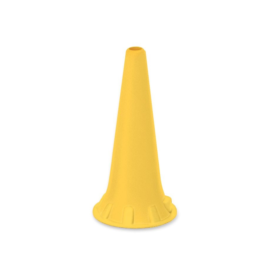 Disposable oortrechters Geel voor Fibralux otoscoop 2,5mm (50st.)