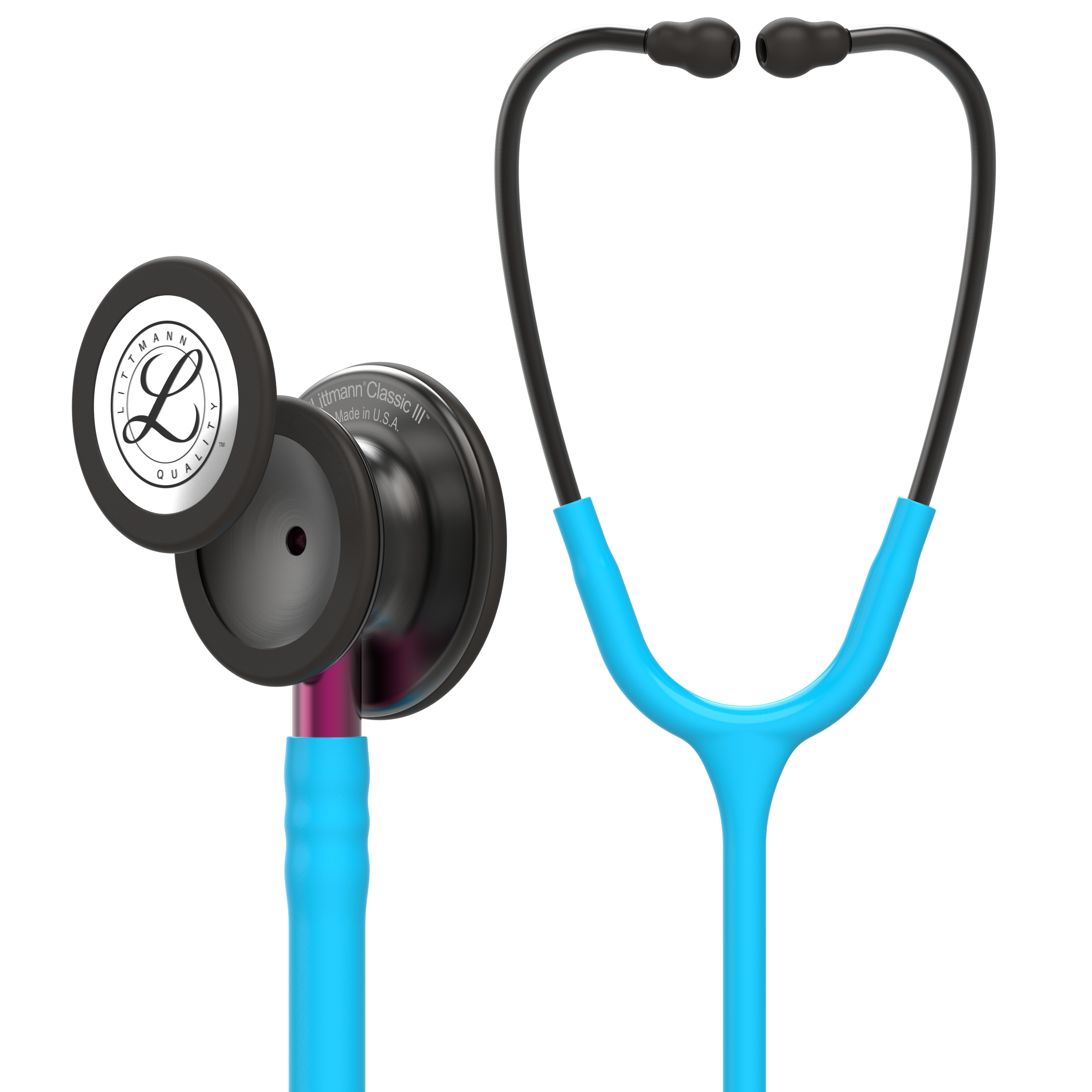 Littmann® Classic III Stethoscoop - Turquoise Smoke Edition met roze steel - 5872