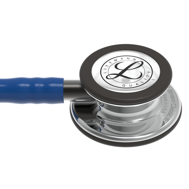 Littmann® Classic III Stethoscoop - Marine Blauw met Mirror borststuk en Smoke beugel 5863