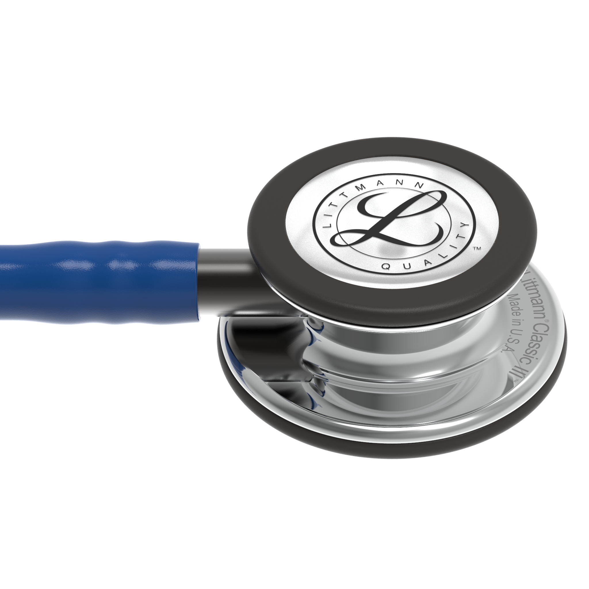 Littmann® Classic III Stethoscoop - Marine Blauw met Mirror borststuk en Smoke beugel 5863, foto 2 van 6