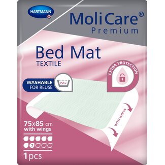 ​MoliCare® ​Herbruikbare textielonderlegger met instopstroken 75x85cm 7 drops
