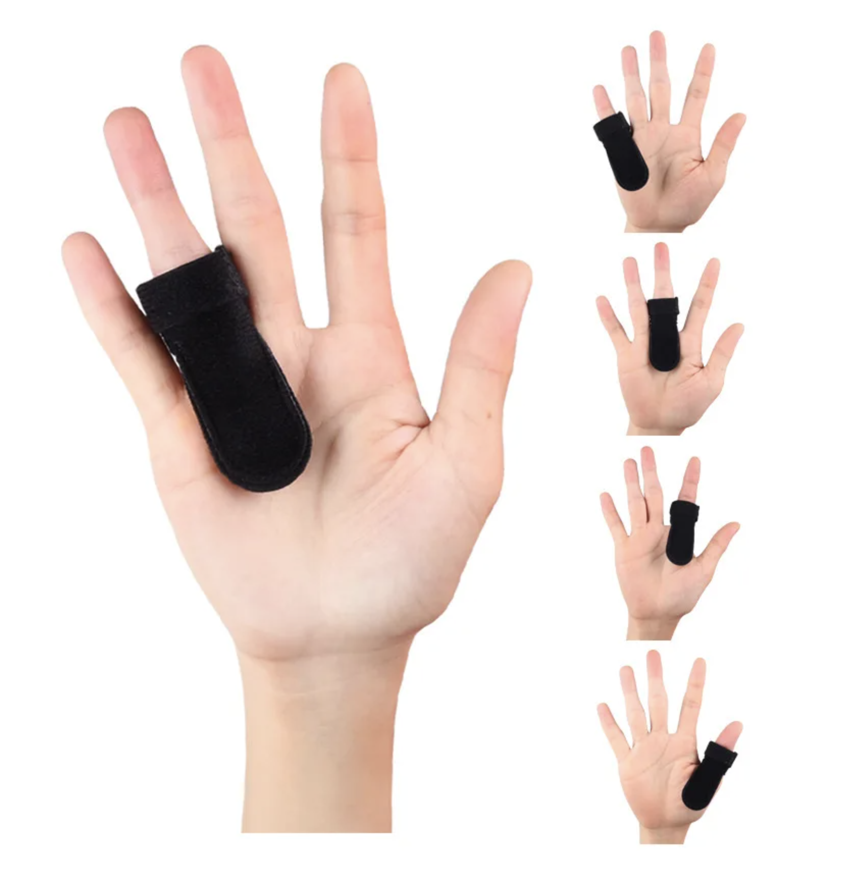 Vingerspalk Pro-T - vinger stabilisator met klittenbandsluiting - zwart, foto 3 van 3