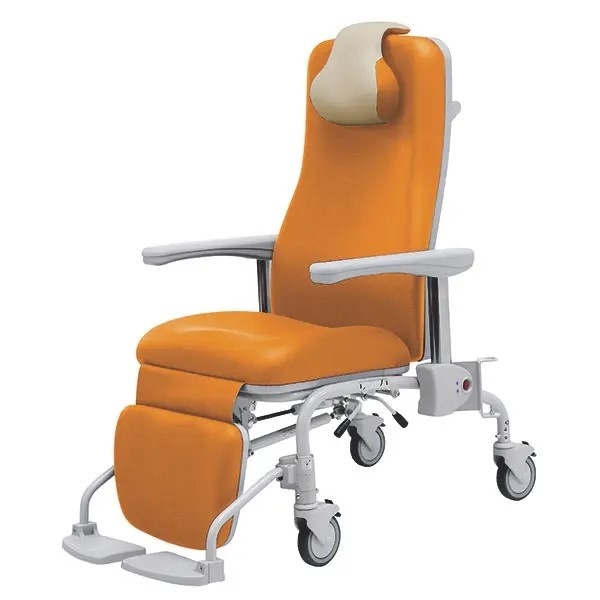 COMFORT FREE+ Patiëntenstoel – Mobiele Ligstoel met Vaste Zithoogte voor Uitslaap-, Dialyse- en ECG-toepassingen