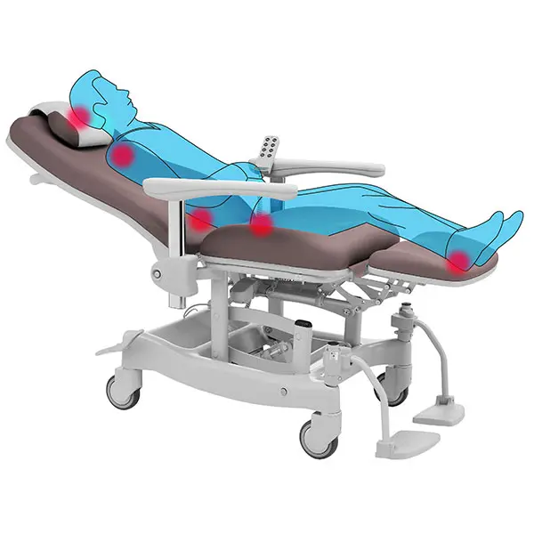 Comfort Patiëntenstoel / Transportstoel Vario – Mobiele Relaxfauteuil met Verstelbare Hoogte, Rugleuning en Armleuningen, foto 3 van 6