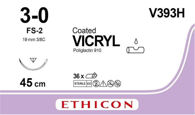 Catgut Vicryl Hechtdraad 3-0 V393H Doos 36 draden