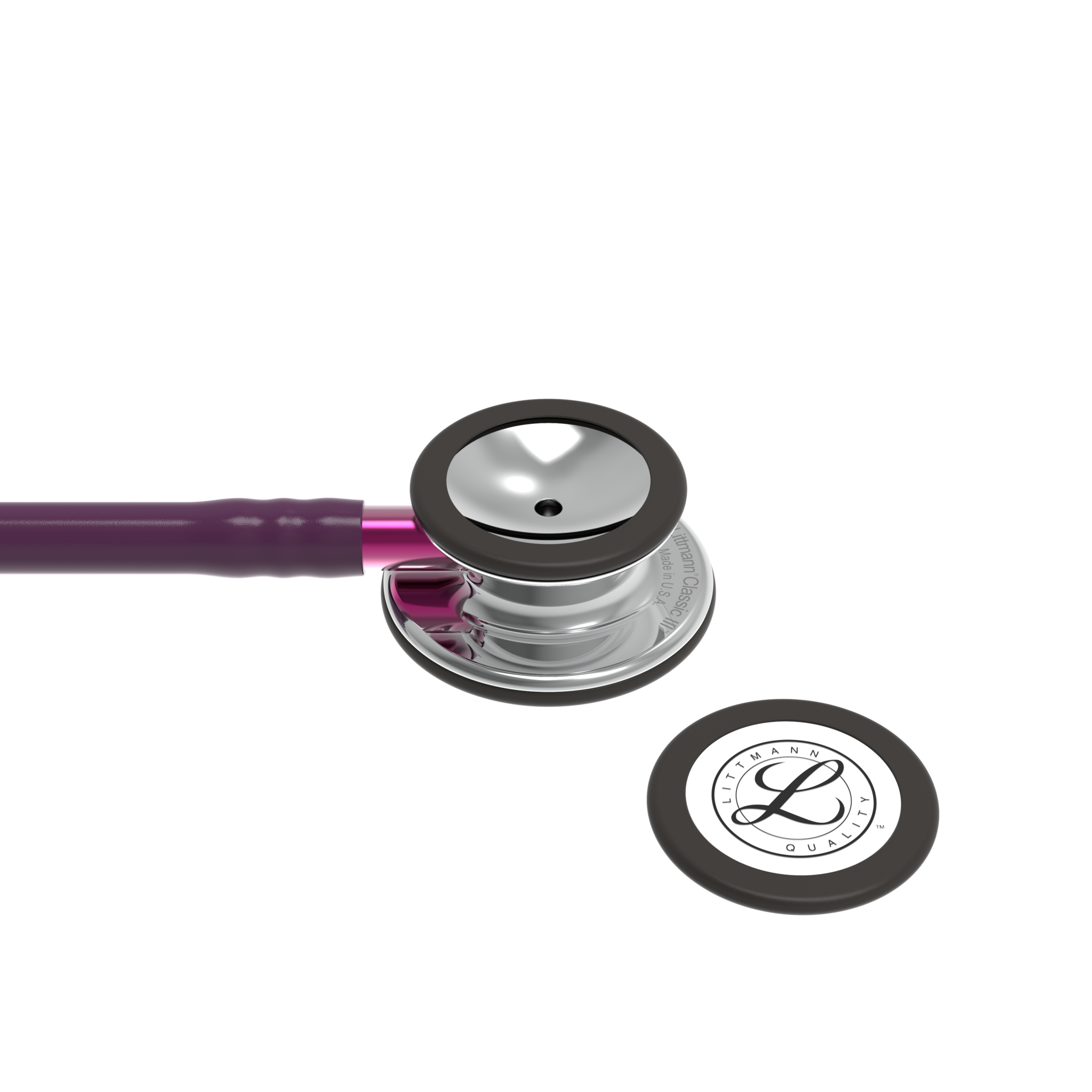 Littmann® Classic III Stethoscoop - Plum met Mirror borstuk en Smoke beugel 5960, foto 3 van 6