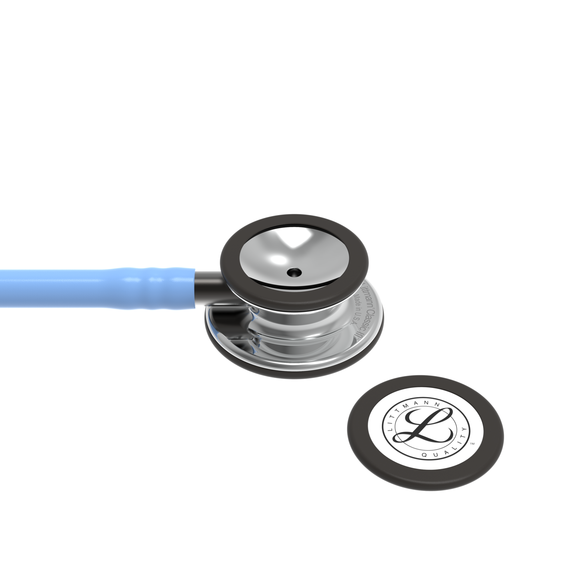 Littmann® Classic III Stethoscoop - Hemels Blauw met Mirror borstuk en Smoke beugel 5959, foto 4 van 6