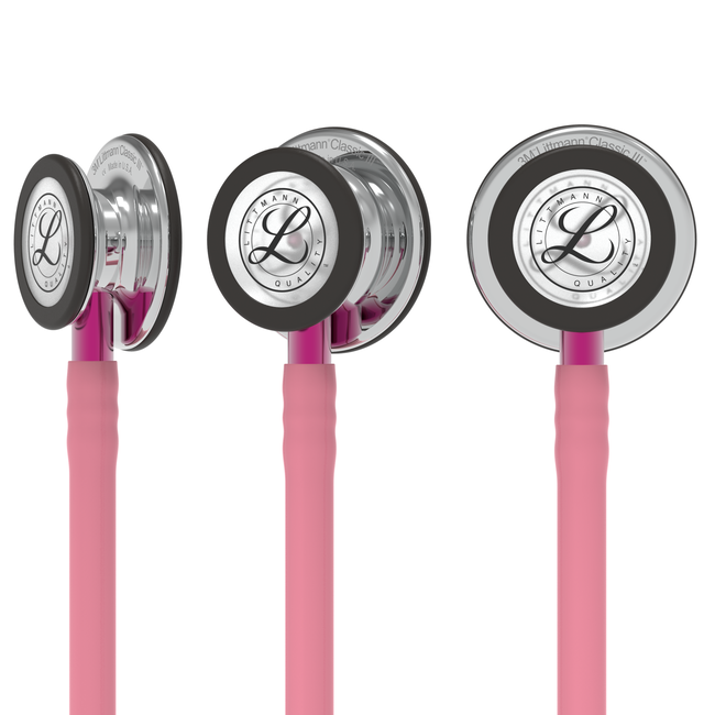 Littmann® Classic III Stethoscoop -  Parel roze met Mirror borstuk en Smoke beugel 5962
