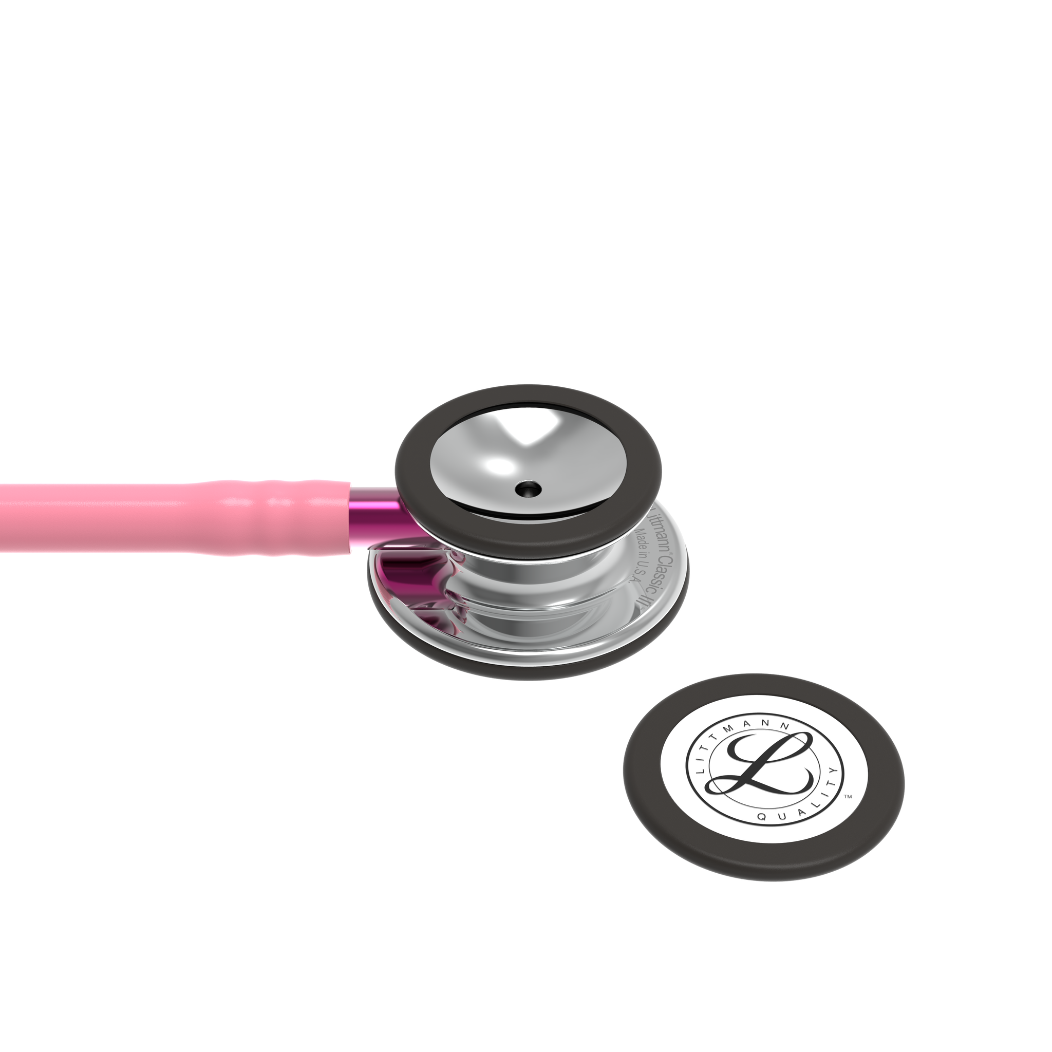 Littmann® Classic III Stethoscoop - Parel roze met Mirror borstuk en Smoke beugel 5962, foto 3 van 6