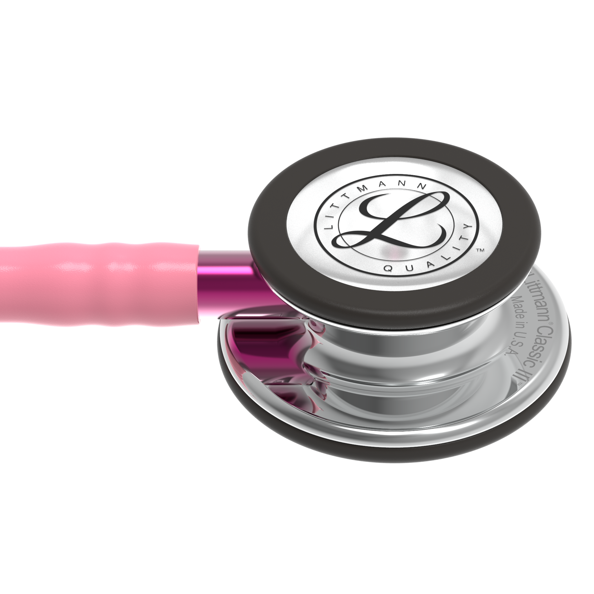 Littmann® Classic III Stethoscoop - Parel roze met Mirror borstuk en Smoke beugel 5962, foto 4 van 6