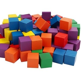 Set van 10 gekleurde blokjes tbv Wiechen methodiek