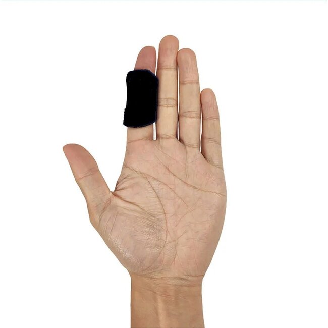 Vingerspalk Uno met klittenbandsluiting - zwart