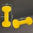 Vinyl Dumbbells  -  1,5 Kg. Gewichten - Geel - Set 2 stuks