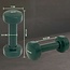 Vinyl Dumbbells  -  2 Kg. Gewichten - Groen - Set 2 stuks