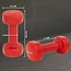 Vinyl Dumbbells  -  3 Kg. Gewichten - Rood - Set 2 stuks