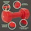 Vinyl Dumbbells  -  3 Kg. Gewichten - Rood - Set 2 stuks