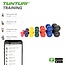 Vinyl Dumbbells  -  4 Kg. Gewichten - Blauw- Set 2 stuks